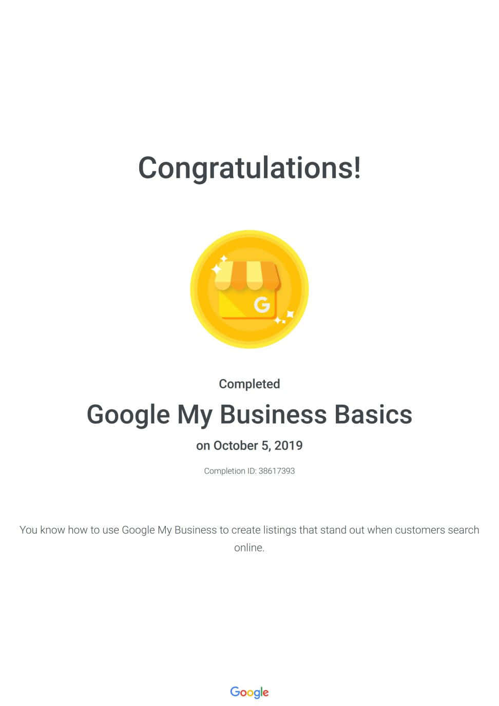GOOGLE廣告原廠證照